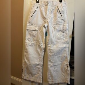American Eagle Outfitters White Flare Pants